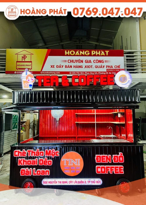 Kiot bán chè thảo mộc 3m x 2m x 2m K746