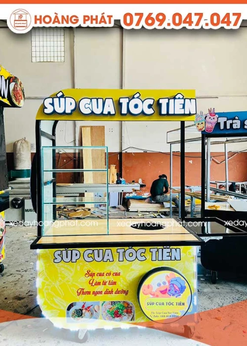 Xe Ăn Vặt Súp Cua 1m-1m8 x 60 x 2m XBH183 