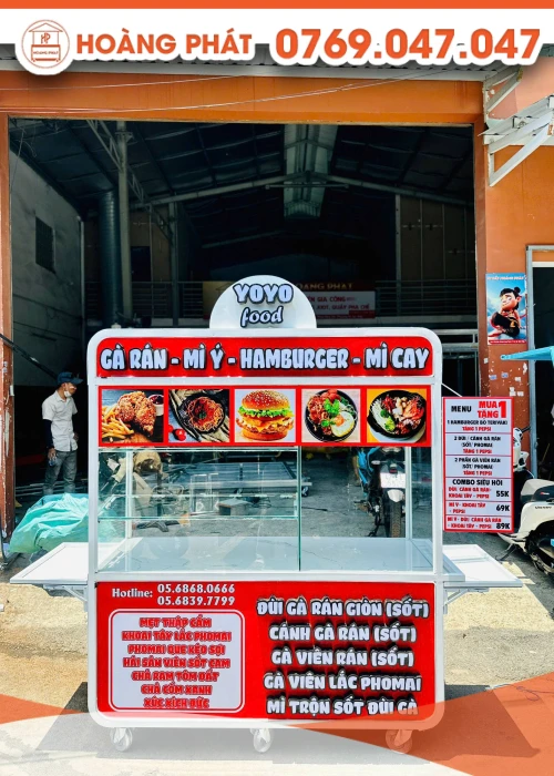Xe Gà Rán Hambuger Khoai Tây 1m6 x 60 x 2m XGR967