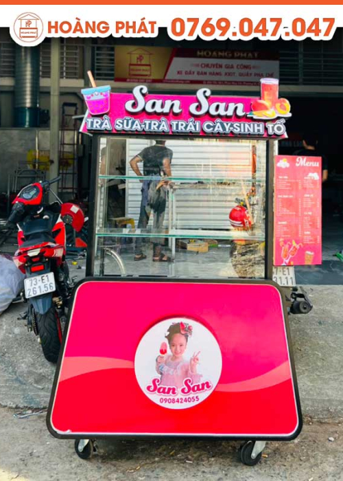 Xe trà sữa 1m-1m8 x 60 x 2m XTS52