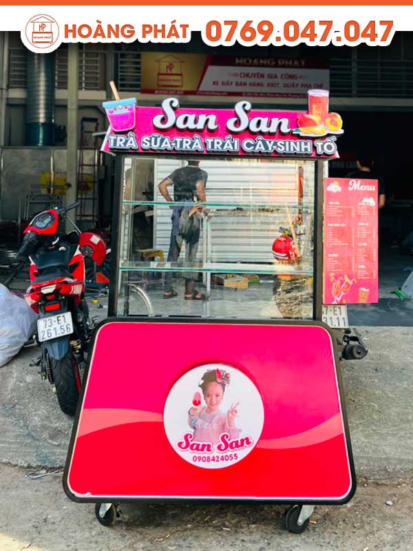 Xe trà sữa 1m-1m8 x 60 x 2m XTS52