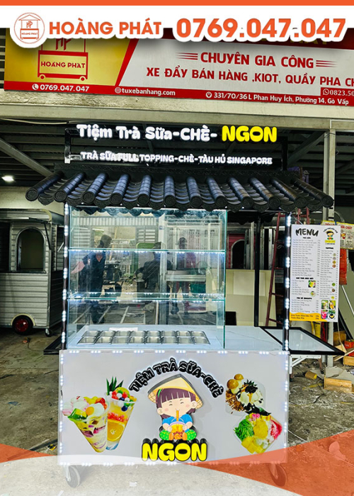 Xe trà sữa và chè 1m4 x 60 x 2m XTS657