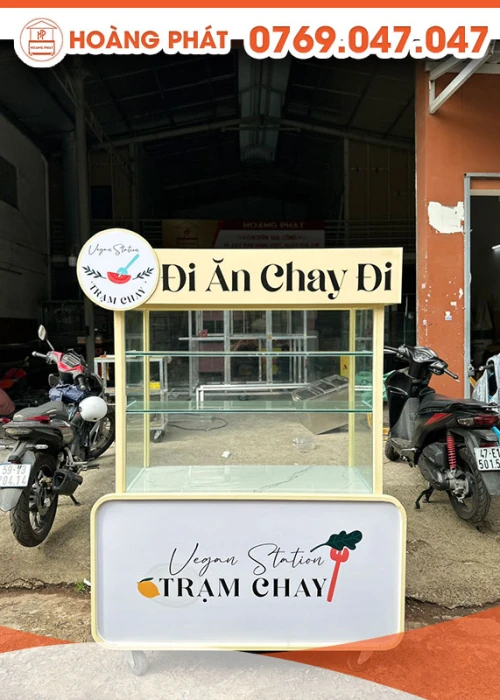 Xe đồ ăn chay 1m2 x 60 x 2m XBH602
