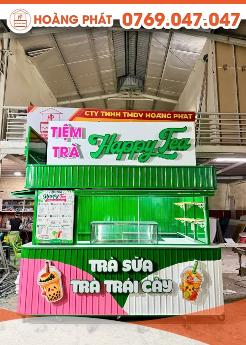 Kiot bán trà sữa 3m x 2m2 x 2m K1403