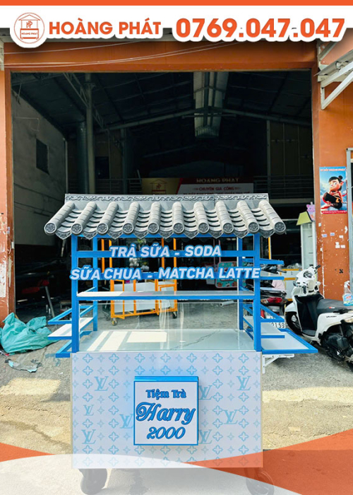 Xe trà sữa 1m2 x 60 x 2m XTS876