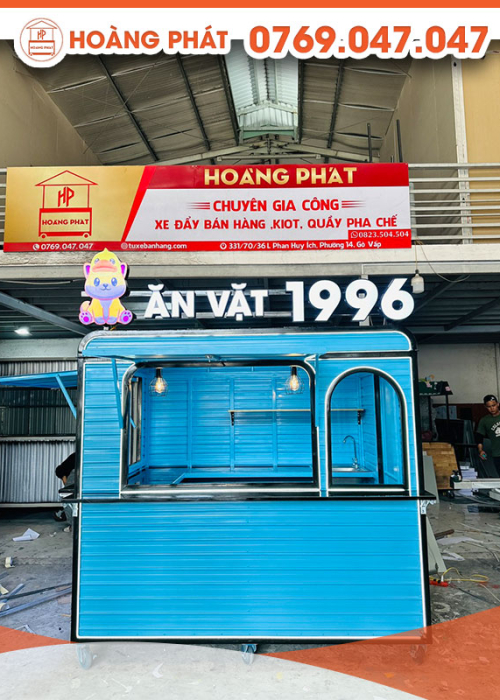 Kiot bán đồ ăn vặt 2m2 x 1m8 x 2m K618
