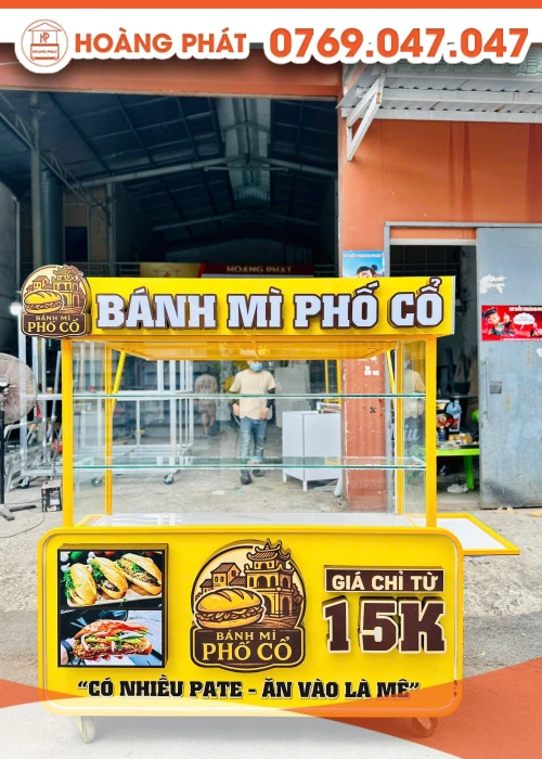 Xe bánh mì 1m6 x 60 x 2m XBM960