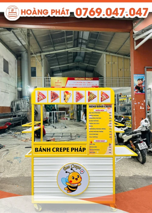 Xe bánh crepe Pháp 1m3 x 60 x 2m XBH1008