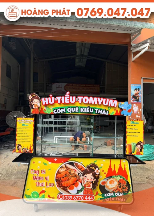 Xe bán hàng ăn uống lưu động 2m x 60 x 2m XBH1404