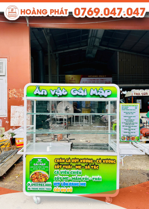 Xe ăn vặt 1m5 x 60 x 2m XBH992