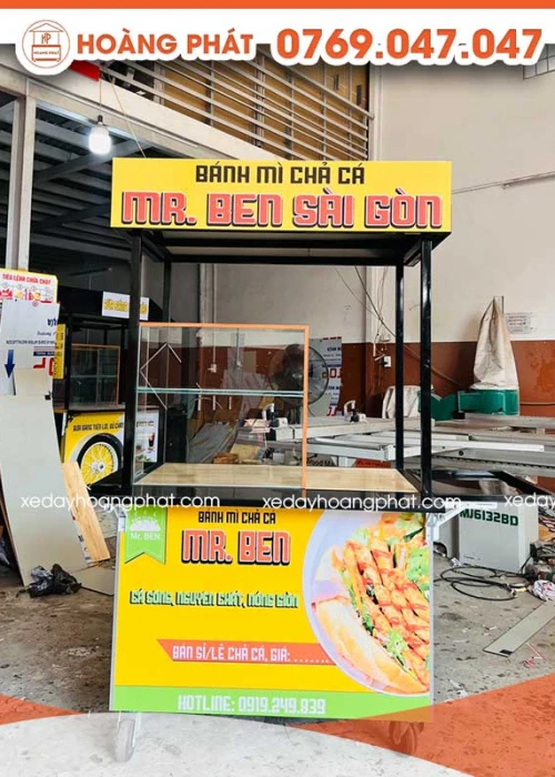 Xe Bánh Mì Chả Cá 1m x 60 x 2m XBM206
