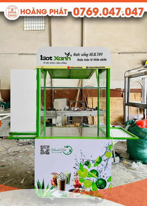 Xe bán nước uống healthy 90 x 60 x 2m XBH658