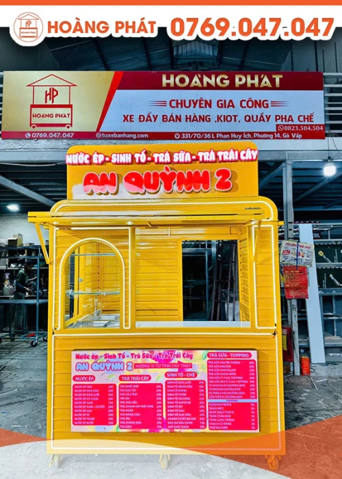 Kiot bán nước ép, sinh tố 1m6 x 1m6 x 2m K844
