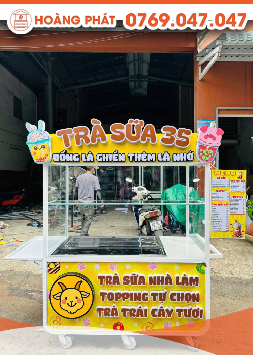 Xe trà sữa 1m5 x 60 x 2m XTS957