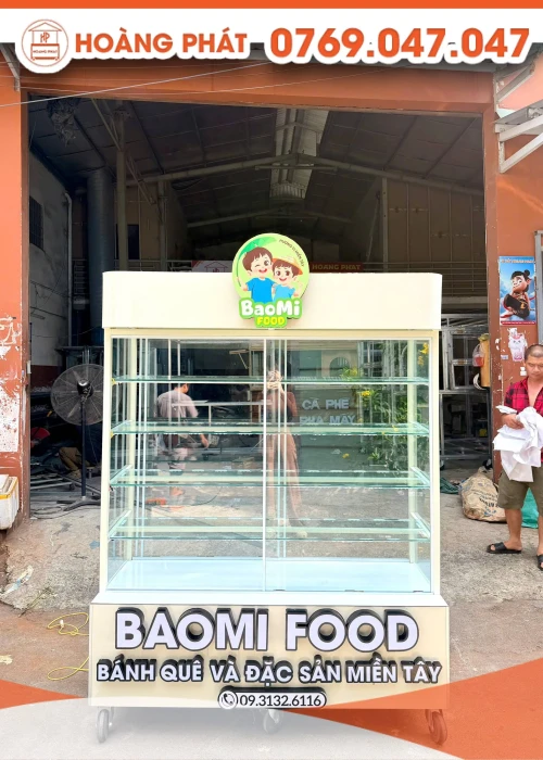 Tủ xe đẩy chưng bày hàng hoa 1m6 x 60 x 2m XBH1405