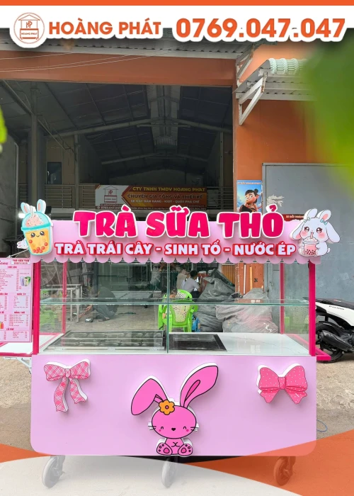 Xe trà sữa lưu động 2m x 60 x 2m XTS1221