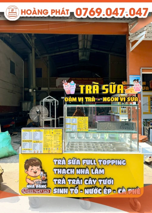 Tủ xe bán trà sữa 2m x 60 x 2m XTS1273