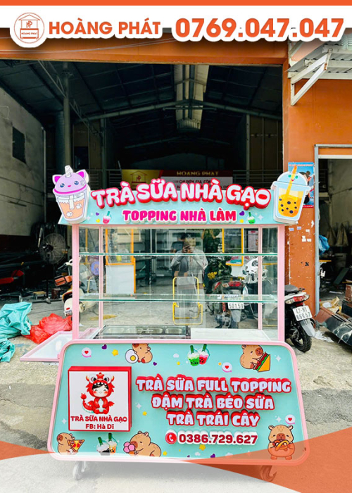 Xe trà sữa nhà làm 1m4 x 60 x 2m XTS874