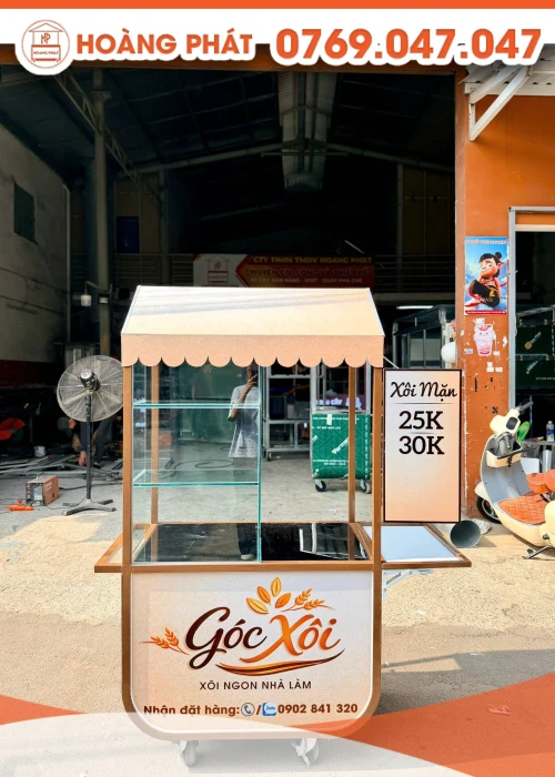 Xe bán xôi lưu động 1m x 60 x 2m XBH1274