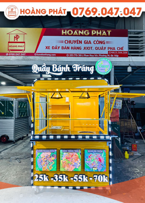 Kiot bán bánh tráng 1m4 x 1m4 x 2m K621