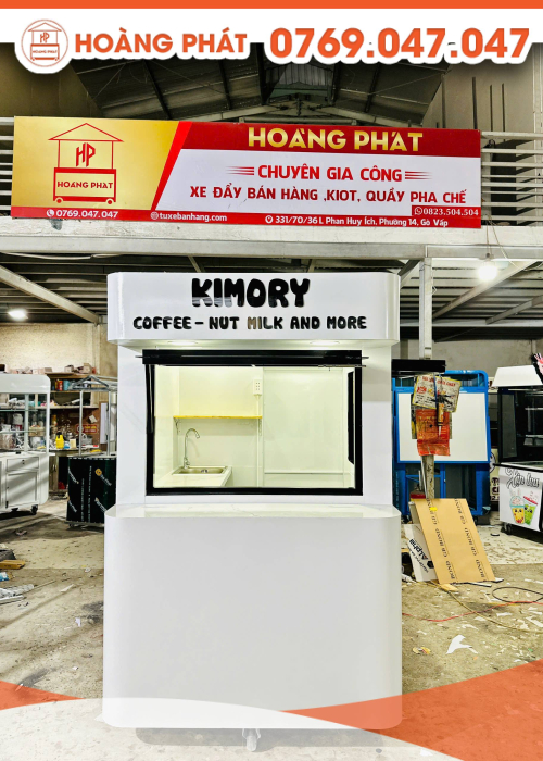 Kiot bán cà phê 1m4 x 1m8 x 2m K990