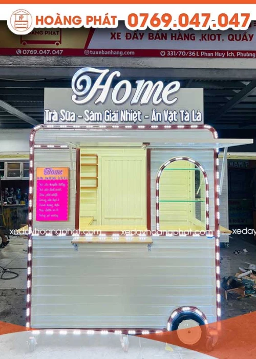 Kiot Trà Sữa 1m8 x 1m2 x 2m K222