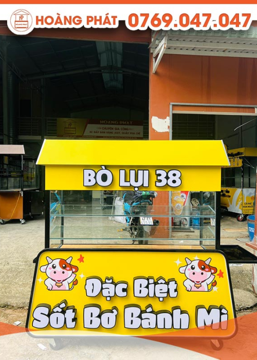 Xe Bò Sốt Bánh Mỳ 1m4 x 60 x 2m XBH217
