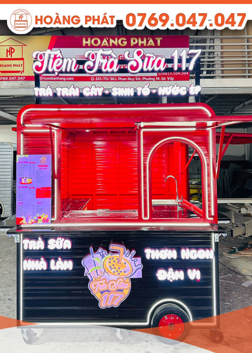 Kiot Trà Sữa Thơm Ngon 1m8 x 2m5 x 2m K516
