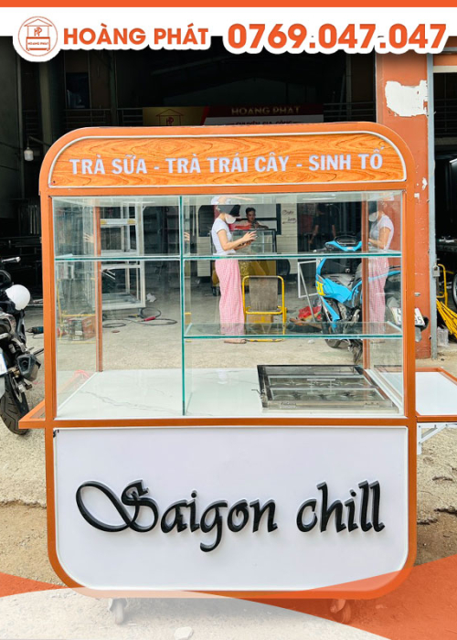 Xe trà sữa nước ép 1m6 x 60 x 2m XTS515
