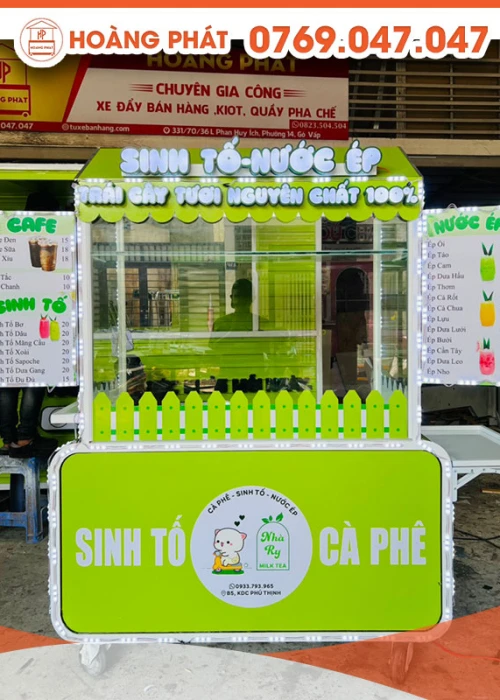 Xe Sinh tố Cà phê 1m4 x 60 x 2m XST508