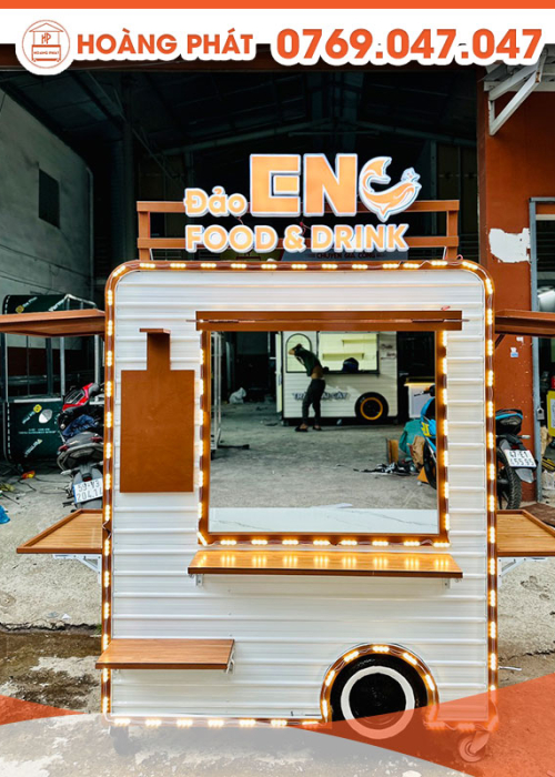 Xe bán đồ ăn và nước 1m6 x 60 x 2m XBH513