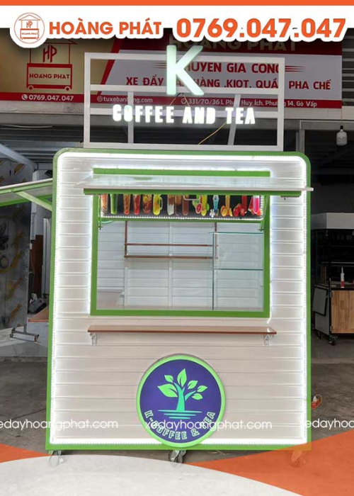 Kiot Bán Hàng Cà Phê 1m-1m8 x 60 x 2m K119