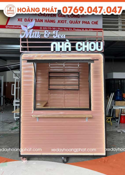 Kiot Bán Hàng Trà Sữa 1m-1m8 x 60 x 2m K116