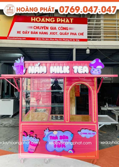 Kiot Bán Hàng Trà Sữa 1m6 x 1m4 x 2m K144