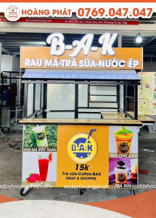 Kiot Bán Hàng Trà Sữa 1m-1m8 x 60 x 2m K107