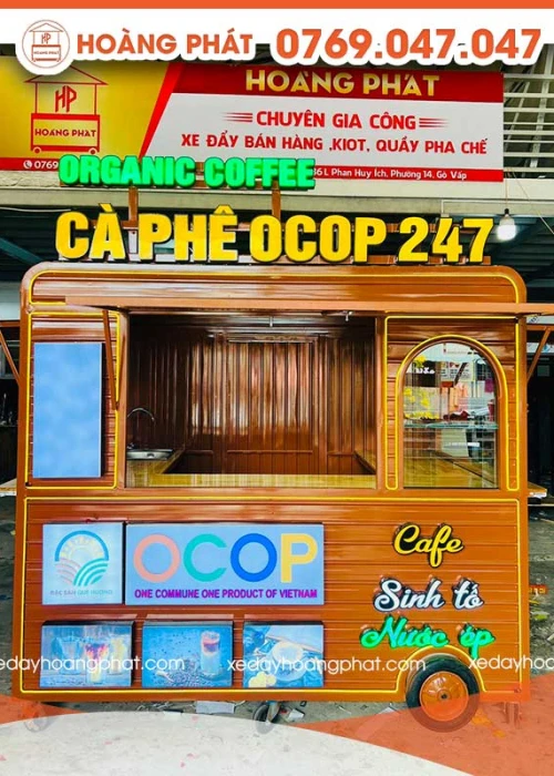 Kiot Bán Hàng Cà Phê 1m-1m8 x 60 x 2m K104