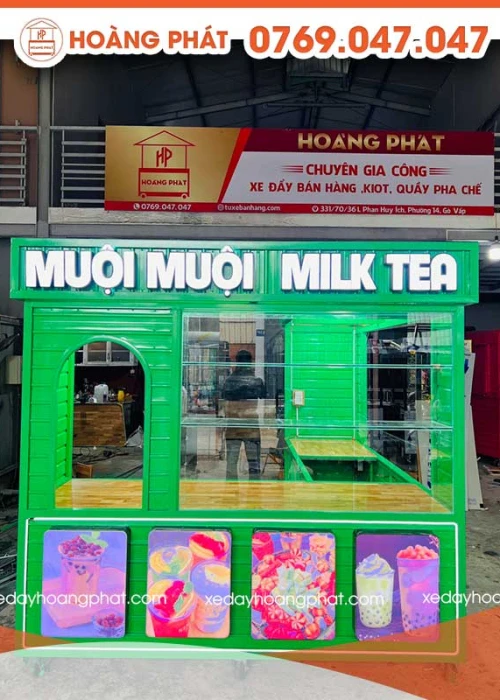 Kiot Bán Hàng Trà Sữa 2m5 x 2m x 2m K125