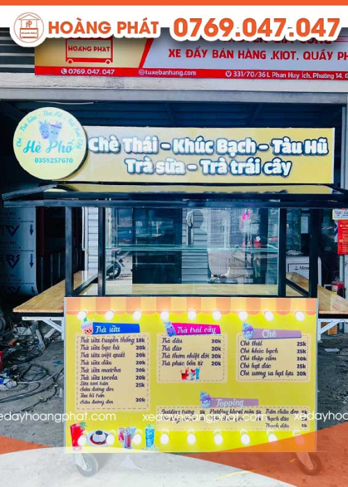 Kiot Bán Hàng Trà Sữa 1m5 x 1m2 x 2m K130