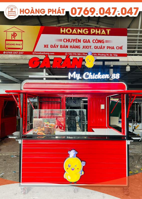 Kiot bán hàng gà rán 2m x 1m6 K251