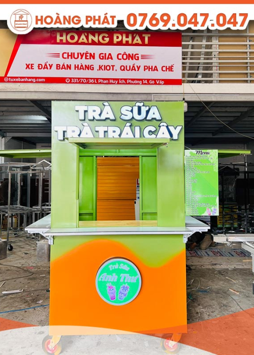 Kiot Bán Trà Sữa 1m2 x 1m3 x 2m K232