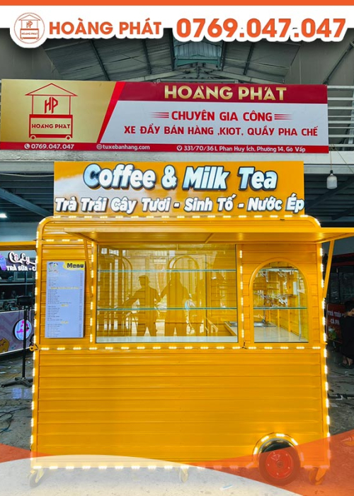 Kiot Bán Cà Phê Trà Sữa 2m4 x 1m7 x 2m K231