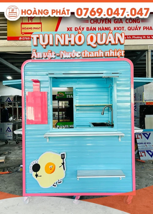 Kiot bán hàng xanh dương 1m6 x 1m5 x 2m K427