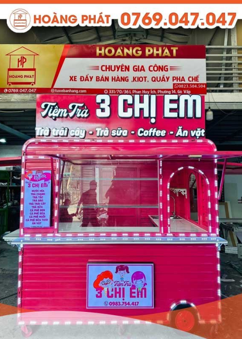 KIOT bán các loại trà và thức ăn vặt 2m3 x 1m7 x 2m K533
