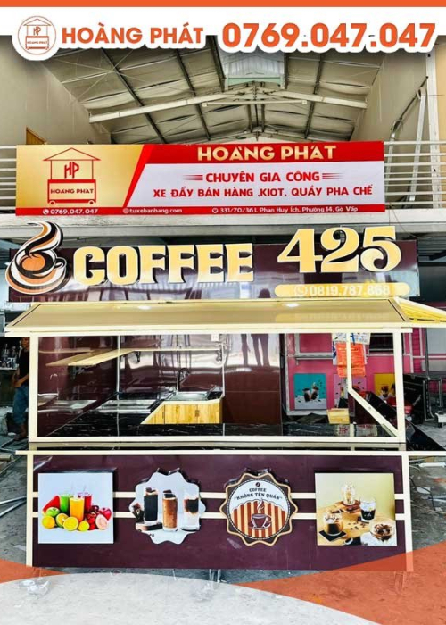KIOT  cà phê phong cách cổ điển 2m5 x 2m2 x 2m K579