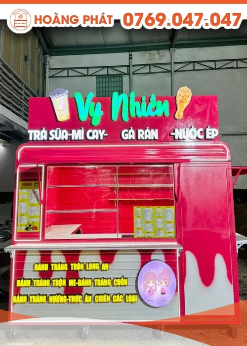 KIOT bán trà sữa, mì cay, gà rán, nước ép 3m x 2m2 x 2m K563