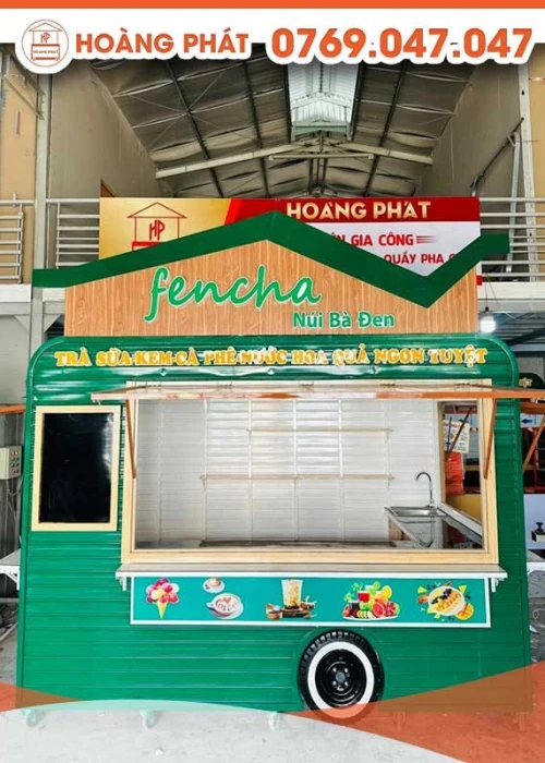 KIOT bán hàng đa dạng màu xanh lá 3m5 x 2m x 2m K469