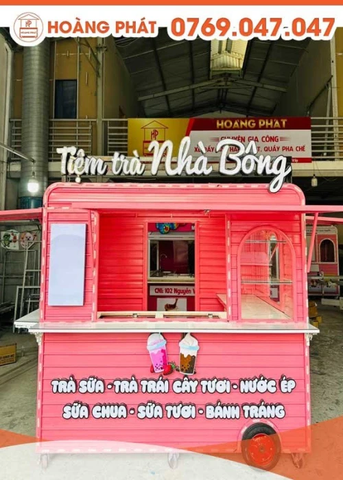 KIOT bán hàng bán trà trái cây tươi, sữa chua 2m1 x 1m5 x 2m K461