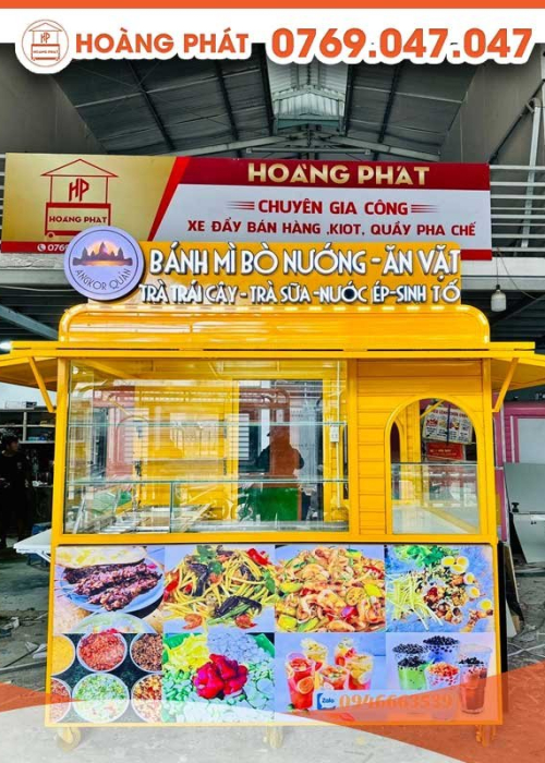 KIOT  bán bánh mì bò nướng  2m2 x 1m6 x 2m K578