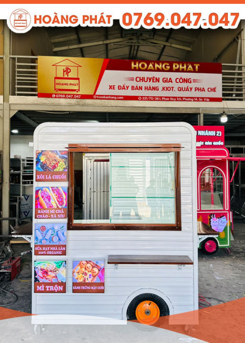 Kiot bán hàng trắng 1m6 x 1m2 x 2m K376