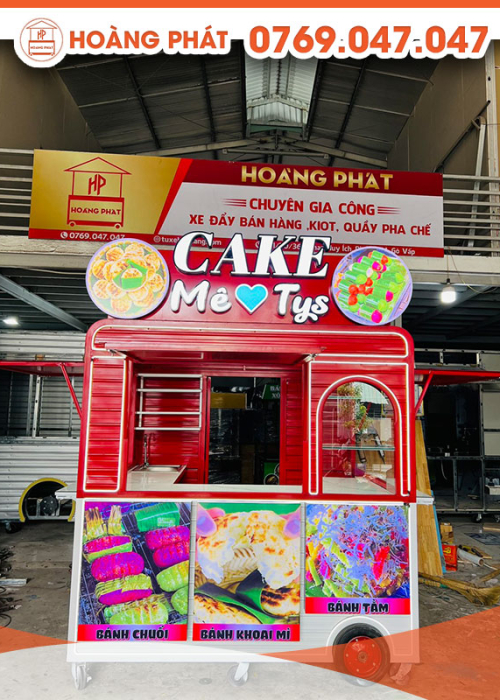 Kiot bán hàng Cake 2m x 1m8 x 2m K436